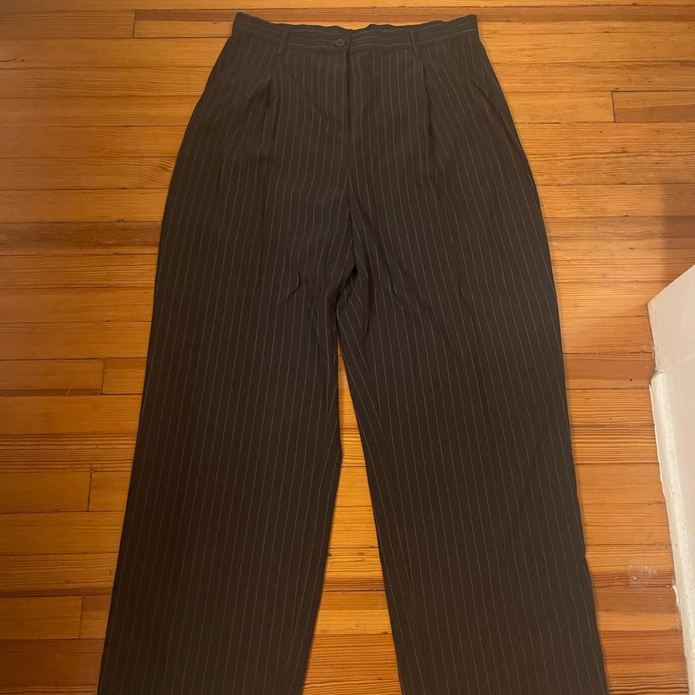 Aeropostale Women's Black Pinstripe Trousers - Picture 5 of 5